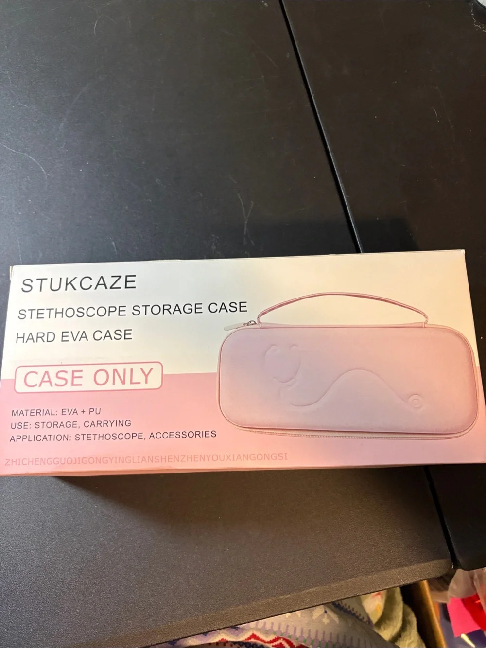Stukcaze White Stethoscope Carry Case with Handle